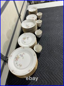 Noritake Ivory China Set 7261 Cervantes Cups, Plates And Bowls 61 Pieces