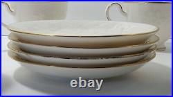 Noritake Ivory China Set Halls of Ivy Style Gold Trim New With Tags Plate And Cups