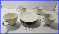 Noritake Ivory China Set Halls of Ivy Style Gold Trim New With Tags Plate And Cups