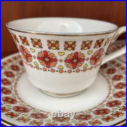 Noritake Ivory China Stamped Cup Saucer Cup Set