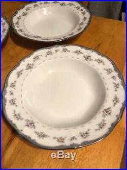 Noritake Ivory China Traviata 7327 Rim Soup Bowls Set Of Four