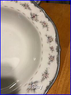 Noritake Ivory China Traviata 7327 Rim Soup Bowls Set Of Four