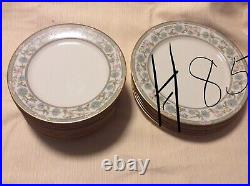 Noritake Ivory China Vintage Miyoshi 7194 Set Of 18 PC Salad / Dinner Plates