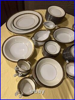 Noritake Ivory Gold King 5675 81 pcs dinnerware china set