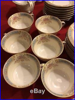 Noritake Japan BLUELACE 59pc China Dinnerware Vintage Set For 8