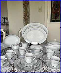 Noritake-Japan-Contemporary Fine China -MARYWOOD 2181-5pc-7 Place Setting+servin
