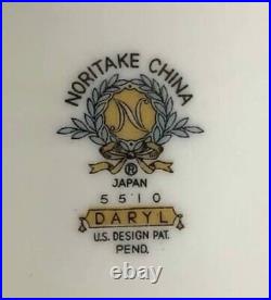 Noritake Japan Fine China Daryl #5510 Rose Pattern 8 Five Piece Place Settings +