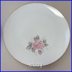 Noritake Jyoto China Rose Plates Set of 4 26cm Pink Floral Glass
