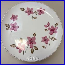 Noritake Jyoto China Rose Plates Set of 4 26cm Pink Floral Glass