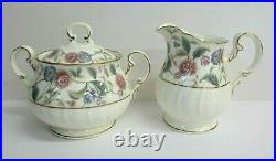 Noritake La Prada Bone China Japan Creamer & Lidded Sugar Set #4703 1991-2002