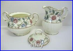 Noritake La Prada Bone China Japan Creamer & Lidded Sugar Set #4703 1991-2002