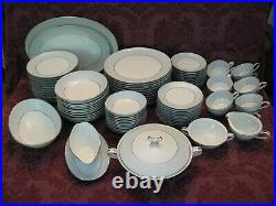 Noritake Laureate China Dinnerware Set for 12 with7 Serving Pcs 90 Pcs Nice