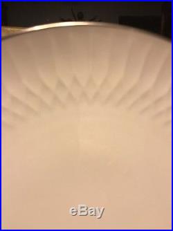 Noritake MCM 82PCS Dinnerware/China Set White Embossed-Platinum Trim Sonoma#6353