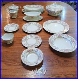 Noritake M Series China Sets and Serving Pieces 85 Pieces. Rose Pink and Gold