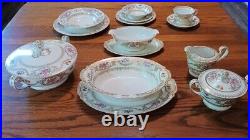Noritake M Series China Sets and Serving Pieces 85 Pieces. Rose Pink and Gold