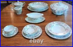 Noritake M Series China Sets and Serving Pieces 85 Pieces. Rose Pink and Gold