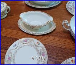 Noritake M Series China Sets and Serving Pieces 85 Pieces. Rose Pink and Gold