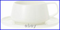 Noritake Marc Newson Collection Cup & Saucer Pair Set of 2 White Bone China NEW