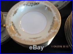 Noritake Mayfield China Service for 12, 6 piece place settings with fruit bowl