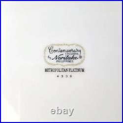 Noritake Metropolitan Platinum Dinner Plate set of 4