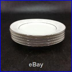Noritake Misty 2883 Fine China Set 22 Piece Lot White Platinum Trim Saucer Bowl