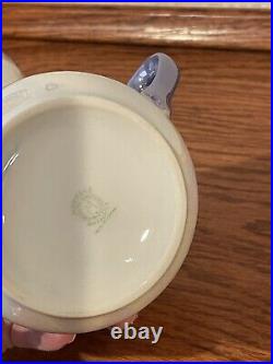 Noritake Morimura China Lusterware Blue Pearlized Iridescent 21 PCS Teapot Set