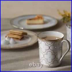 Noritake Mug & Plate 2 Pair Set Gold Platinum Bone China Tableware Japan New