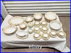 Noritake Mystery 1930s Floral Gold Fine China 56 Piece Set