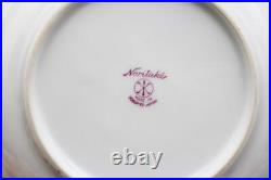 Noritake N1773 Pattern Set of 12 Rimmed Soup Bowls Gold Laurel Filigree