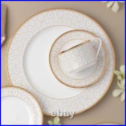 Noritake Noble Pearl 11 China Dinner Plates 4 Set Dishwasher Safe White Bone