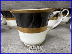 Noritake Opulence Tea Set for 8 Teapot Sugar Creamer Cup & Saucer Bread Plate