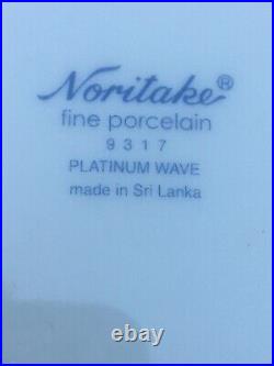 Noritake PLATINUM WAVE China FOUR five 5 piece place setting NEW Never Used