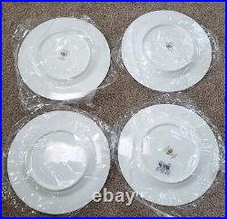 Noritake Palace Christmas Platinum Bone China 8.5 Salad Accent Plate Set Of 12
