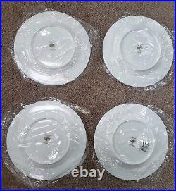 Noritake Palace Christmas Platinum Bone China 8.5 Salad Accent Plate Set Of 12