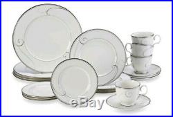 Noritake Platinum Wave 20 Pc China Set, Service for 4 Place Settings, Dinnerware