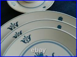 Noritake Progression China #9004 Blue Haven Set for 8 With2 Serving Pieces 16-3