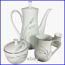 Noritake Prosperity Coffee Set withSugar Creamer 6 Cups/Saucers Japan 1960-1970's