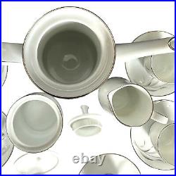 Noritake Prosperity Coffee Set withSugar Creamer 6 Cups/Saucers Japan 1960-1970's