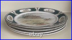 Noritake Pursuit Set of 4 Dinner Plates Hunt Scene 10.5