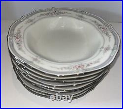 Noritake ROTHSCHILD Set of 8 Soup Bowls Ivory China # 7293 Mint 8 1/4