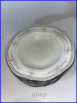 Noritake ROTHSCHILD Set of 8 Soup Bowls Ivory China # 7293 Mint 8 1/4