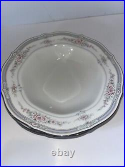 Noritake ROTHSCHILD Set of 8 Soup Bowls Ivory China # 7293 Mint 8 1/4