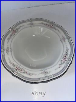 Noritake ROTHSCHILD Set of 8 Soup Bowls Ivory China # 7293 Mint 8 1/4