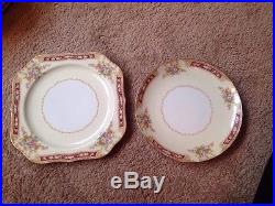 Noritake Redlace In Red China, 12 place settings, extras