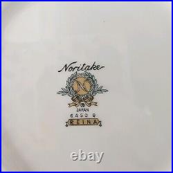 Noritake Reina 6450 China Dinnerware Set 42 Pcs Flowers Trim Setting For 6