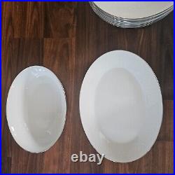 Noritake Reina 6450 China Dinnerware Set 42 Pcs Flowers Trim Setting For 6