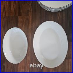 Noritake Reina 6450 China Dinnerware Set 42 Pcs Flowers Trim Setting For 6