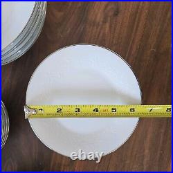 Noritake Reina 6450 China Dinnerware Set 42 Pcs Flowers Trim Setting For 6