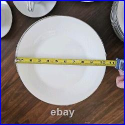 Noritake Reina 6450 China Dinnerware Set 42 Pcs Flowers Trim Setting For 6