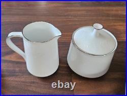 Noritake Reina 6450 China Dinnerware Set 47 Pcs Trim Flowers Setting For 6
